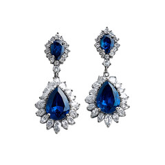 Sapphire Earrings Elegant Jewelry For Women