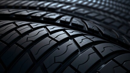 A photo of a tire tread pattern