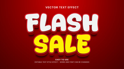 flash sale editable text effect 3d