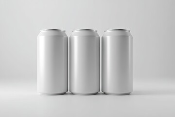 Three blank aluminum cans (3)