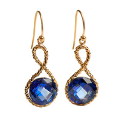  Sapphire Gold Infinity Earrings Elegant Timeless Beauty