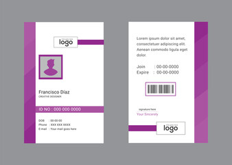 modern id card template design