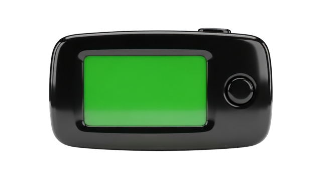 Black Pulse Oximeter with Green Screen Display for Health Monitoring.