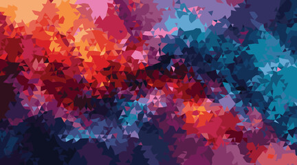 Vibrant abstract geometric mosaic colorful
