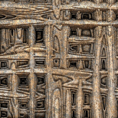 Deep Layered cross-hatch pattern.