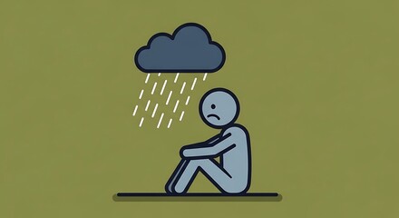 Sad Figure Under Cloud. (1)