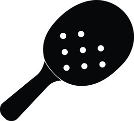 Pickleball Paddle Silhouette Vector Illustration. Pickleball Paddle and Ball Silhouette - Sports Vector Icon