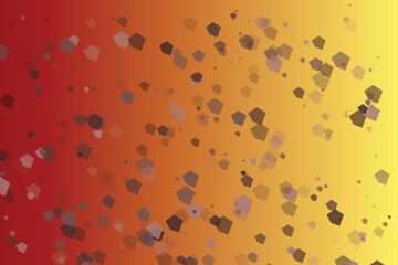 Red orange yellow gradient with scattered translucent polygons abstract texture
