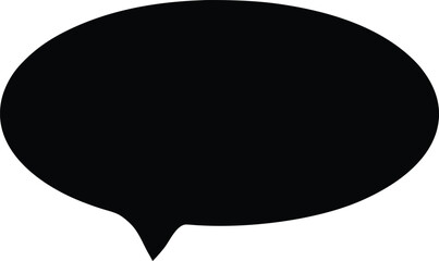 Communication Icon Speech Bubble Silhouette Vector. Minimalist Speech Bubble Silhouette Vector Design