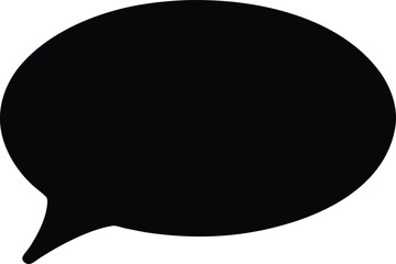 Message Symbol Speech Bubble Silhouette Vector, Conversation Speech Bubble Silhouette Vector Art