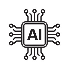 Vector art of ai chip icon