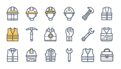 Collection of construction icons