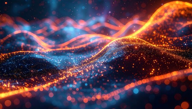 Abstract Waves of Light and Energy.