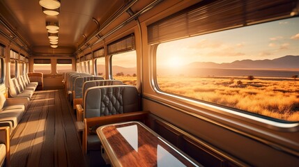 A photo of a train with panoramic windows