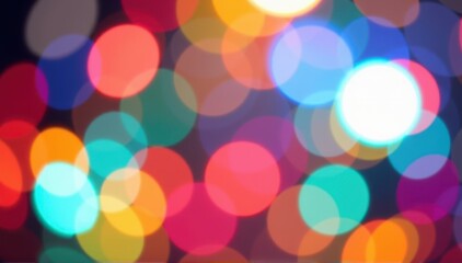 Abstract bokeh background with blurred lights and vibrant colors, ideal for design projects and presentations, celebration, illustration