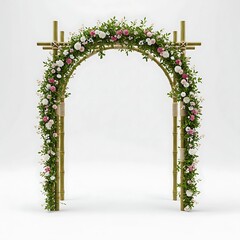 Floral Bamboo Archway – Romantic Garden Wedding Decor