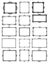 Collection of ornate picture frames