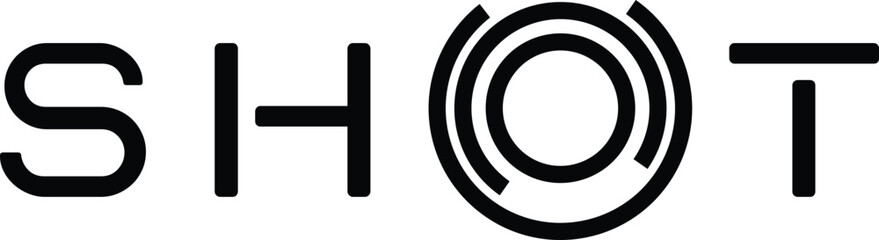shot text icon silhouette
