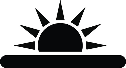 sun icon silhouette