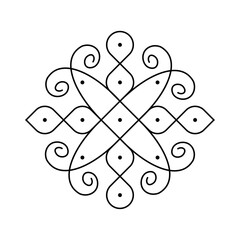 Attractive flower rangoli design for daily use!