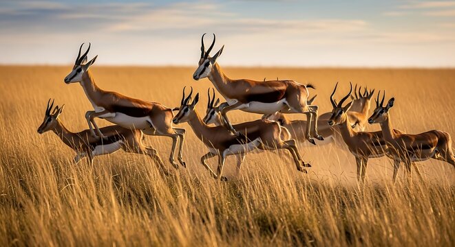 Springboks running.