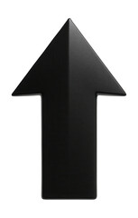 Fototapeta premium Black arrow pointing straight up.