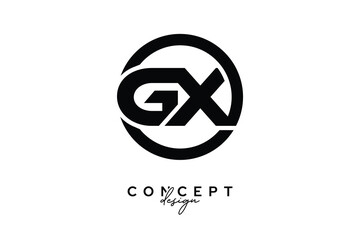GX Creative Circle Monogram Logo Design &ndash; Modern Branding Concept