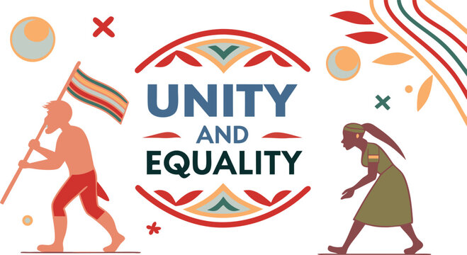 Unity and Equality Indigenous Peoples Day Illustration – Cultural Diversity and Social Justice Concept