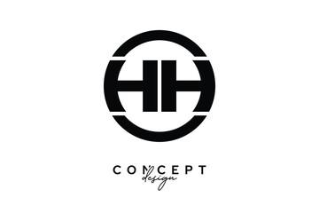 HH Creative Circle Monogram Logo Design – Modern Branding Concept