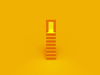 Orange Stairway to Heaven Minimalist Design.