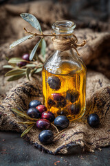 Rustic Organic Olive Oil Bottle