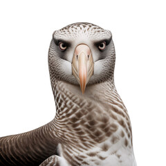 Stunning close-up of an albatross head with captivating eyes, a symbol of resilience and freedom, perfect for wildlife documentaries and conservation campaigns worldwide