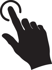 Hand Finger Click Tap Icon - Digital Interaction Symbol