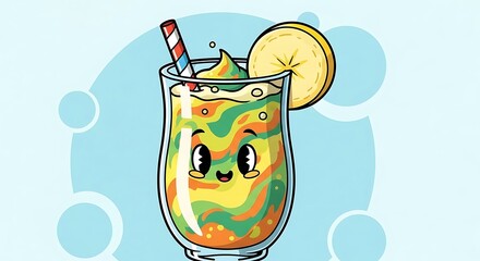 Cute fruity drink.
