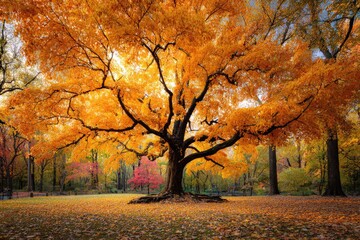 Fototapeta premium Autumn splendor in a park