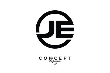 JE Creative Circle Monogram Logo Design – Modern Branding Concept