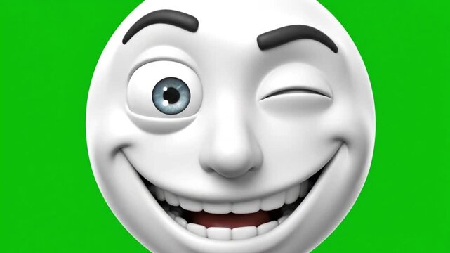 Ultra-high-definition 4K animation of the classic troll face meme grinning and zooming on a vivid chroma-green backdrop. Perfect for comedy edits, meme videos, social overlays and VFX projects.