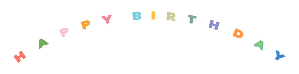 Happy Birthday vector background. Lettering invitation or greeting card. Vector illustration.