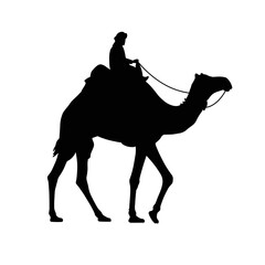 camel, rider, silhouette, vector, clipart, desert, animal, travel, safari, journey, nomad, outline, caravan, transport, wilderness, hump, reins, illustration, graphic, drawing, ride, tourism, explorat