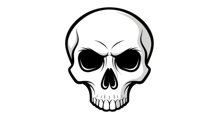 Fototapeta premium Vector skull illustration graphic design element for halloween and day of the dead celebration