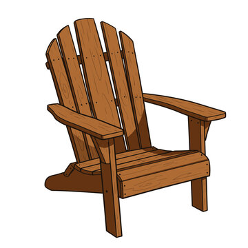 Adirondack, chair, clipart, wooden, outdoor, seating, patio, illustration, furniture, deck, lawn, backyard, garden, graphic, relax, summer, rustic, wood, seat, design, leisure, porch, cottage, comfort