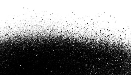 Black spray paint texture on white background artistic design.