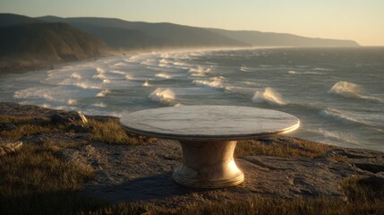 Coastal table on cliff