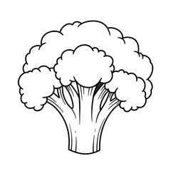 broccoli, coloring, vegetable, healthy, food, kids, printable, outline, drawing, nutrition, plant, lineart, sketch, green, organic, garden, produce, cartoon, raw, vegan, vegetarian, edible, fun, meal,