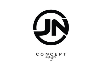 JN Creative Circle Monogram Logo Design – Modern Branding Concept