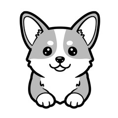 puppy, dog, cute, cartoon, vector, clipart, lineart, pet, animal, illustration, sketch, drawing, adorable, fluffy, happy, ears, tail, paws, playful, friendly, kawaii, child, kids, coloring, outline, c