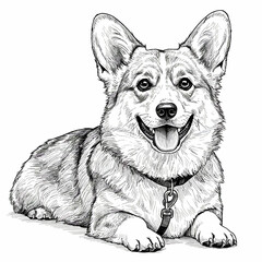 puppy, dog, cute, cartoon, vector, clipart, lineart, pet, animal, illustration, sketch, drawing, adorable, fluffy, happy, ears, tail, paws, playful, friendly, kawaii, child, kids, coloring, outline, c