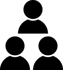 Illustrations of human user icons arranged in a simple, solid line style. People, group, and team pictograms are perfect for app, website, and business interface design.