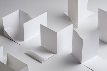 Abstract composition of folded white paper (2)