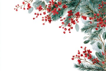 Winter floral corner design